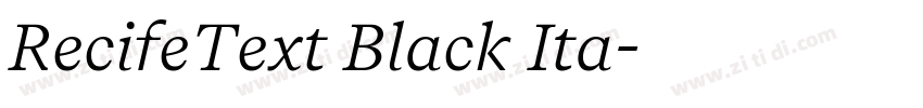 RecifeText Black Ita字体转换